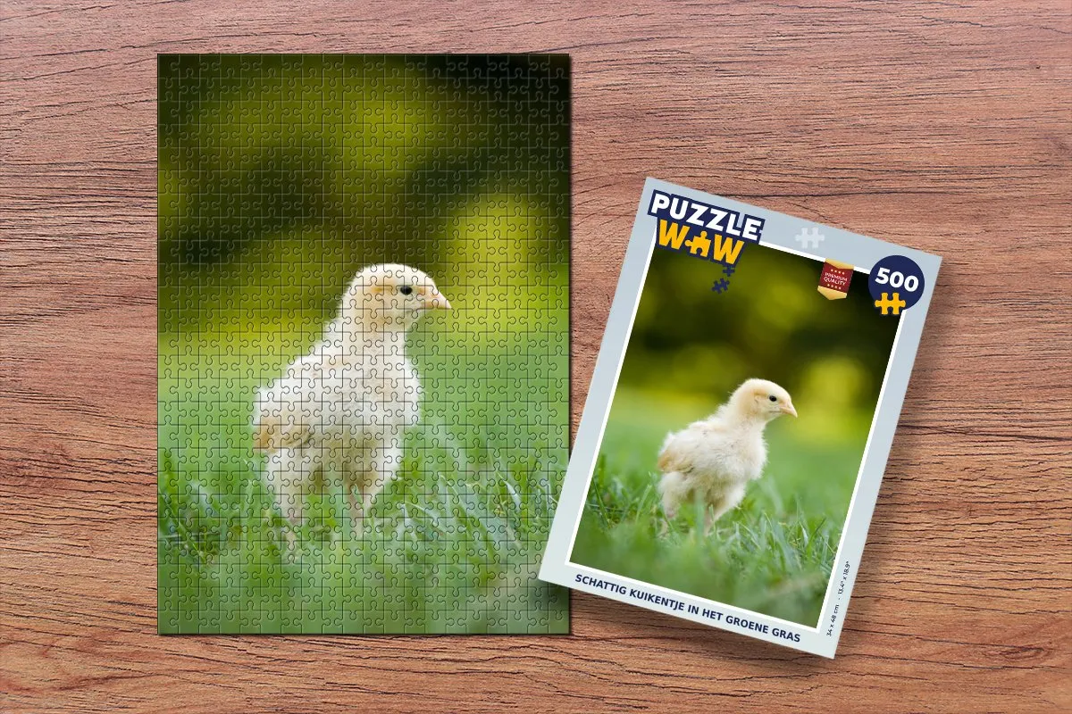 PuzzleWow Legpuzzel Schattig Kuikentje 500 Stuks - Multicolor