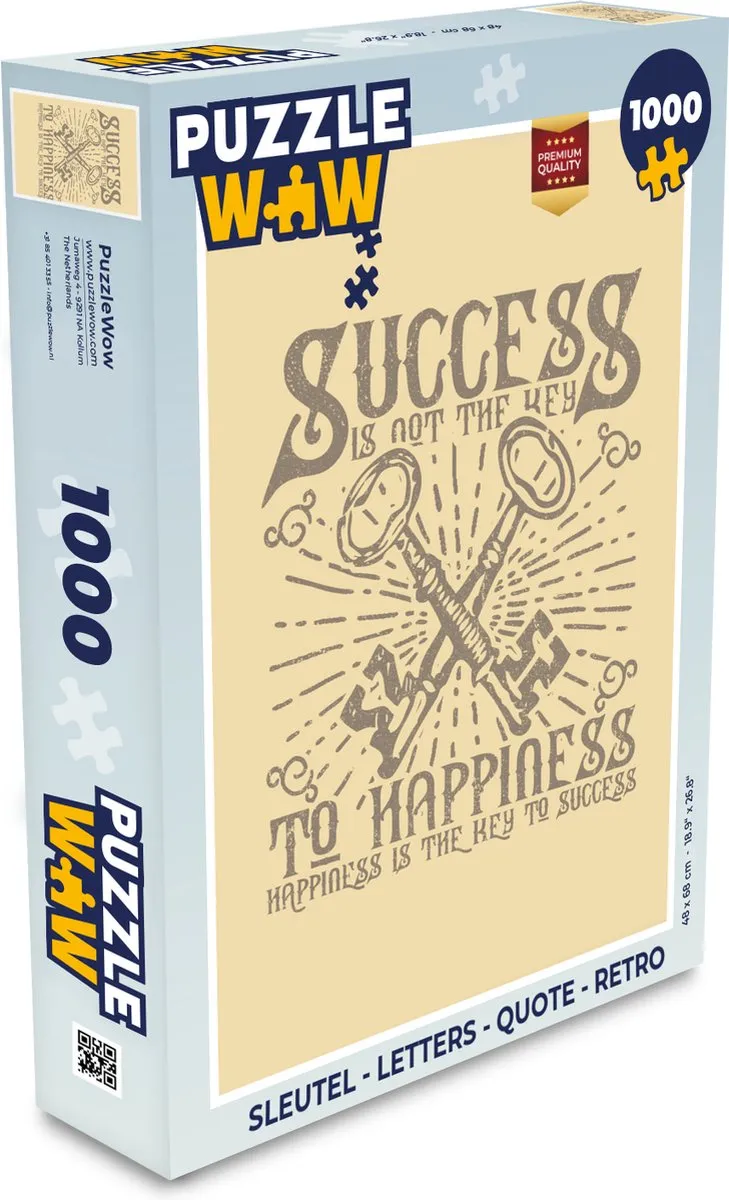 PuzzleWow Quote Retro Legpuzzel 1000 Stuks