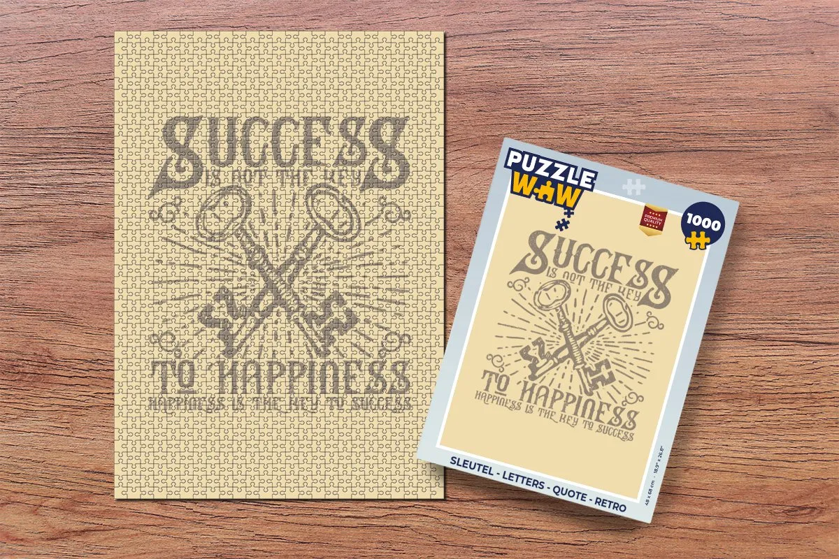 PuzzleWow Quote Retro Legpuzzel 1000 Stuks - Multicolor