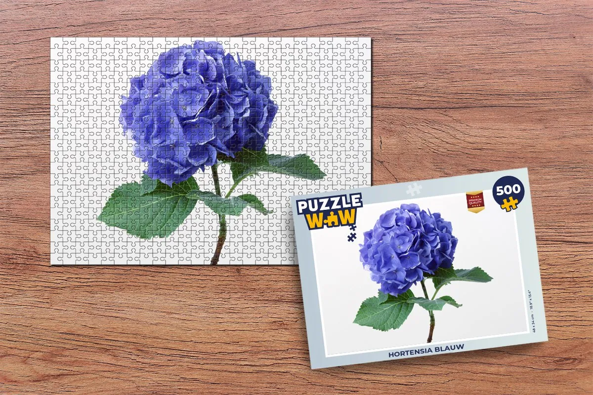 PuzzleWow Hortensia Legpuzzel 500 Stuks - Multicolor