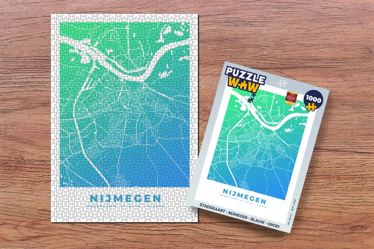 PuzzleWow Nijmegen Legpuzzel 1000 Stuks - Multicolor