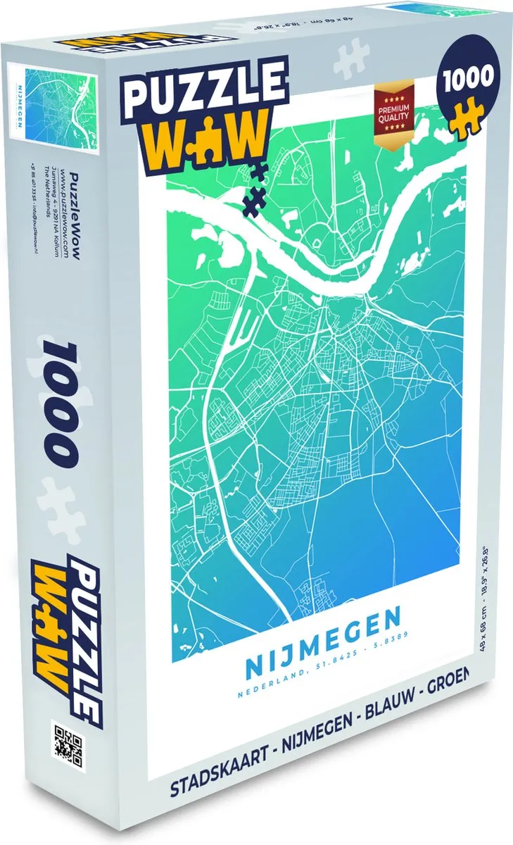 PuzzleWow Nijmegen Legpuzzel 1000 Stuks