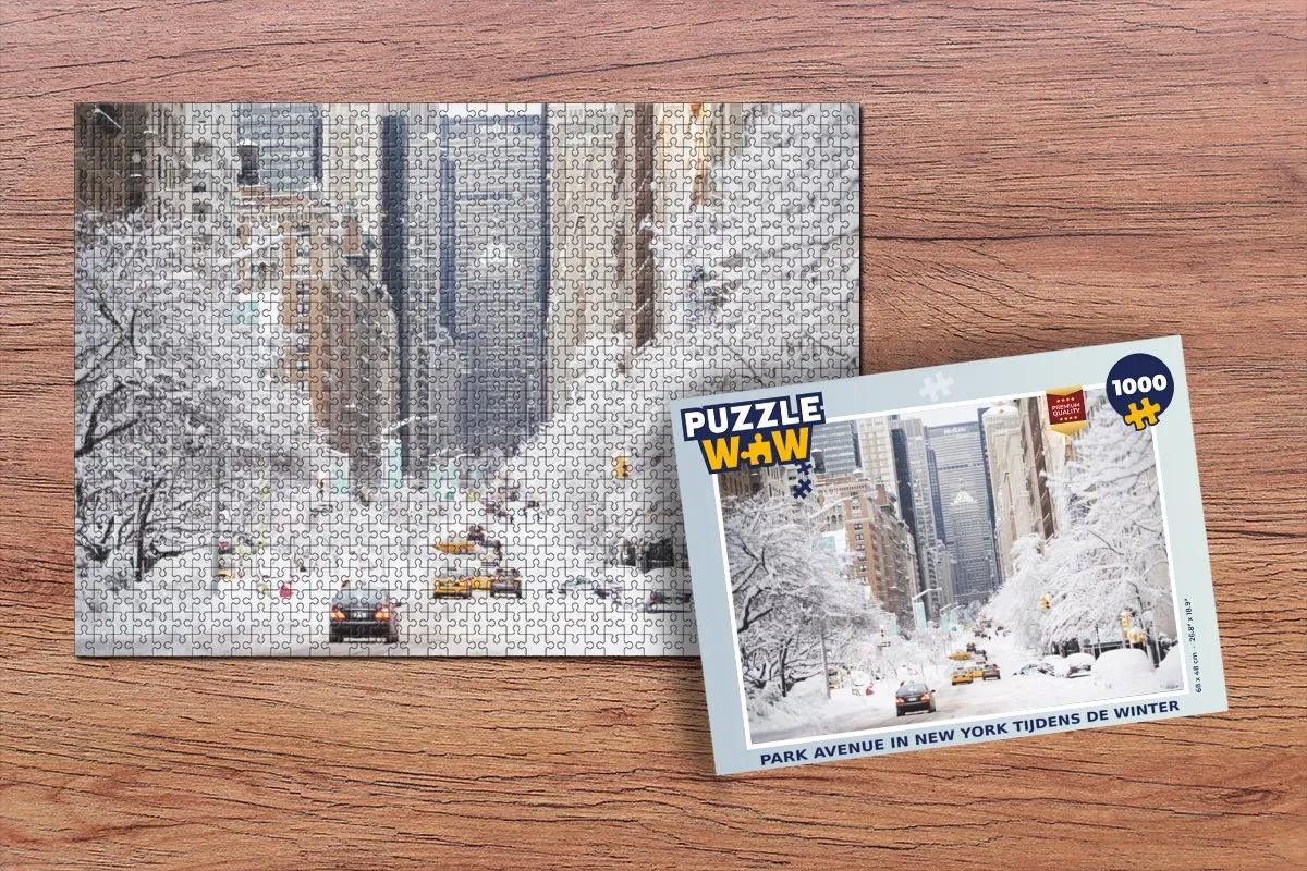 PuzzleWow Puzzel Park Avenue New York Winter 1000 Stuks - Multicolor
