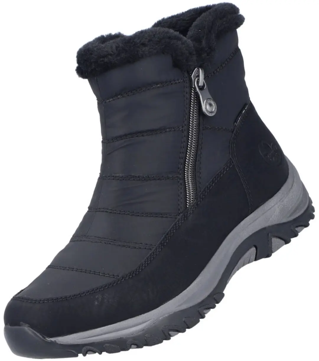 Rieker dames Tex-enkellaarsjes, gevoerd, zwart M9670-01