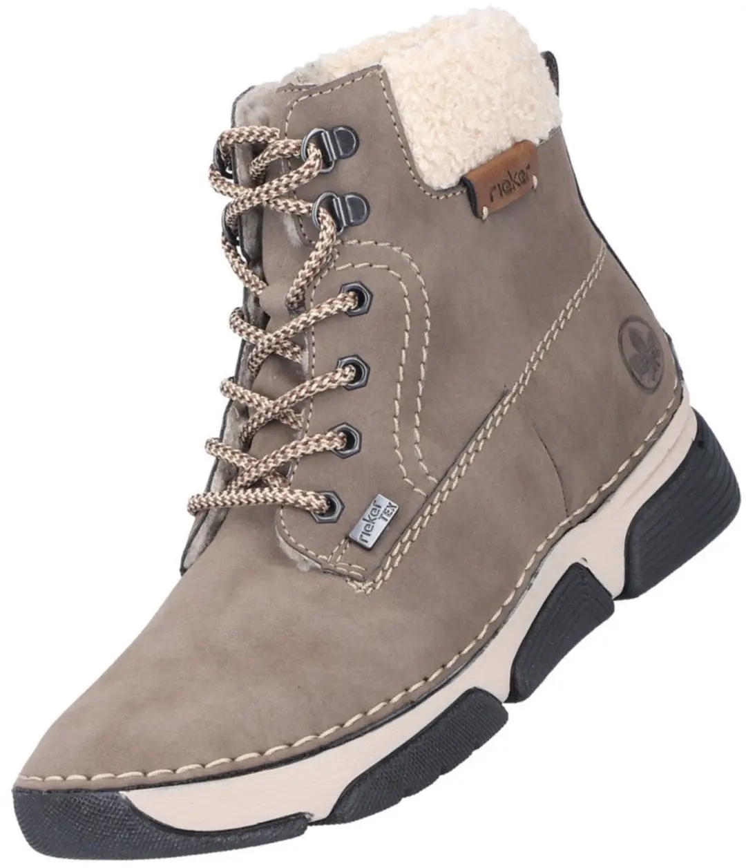 Rieker dames Tex-enkellaarsjes, gevoerd, bruin 45925-25