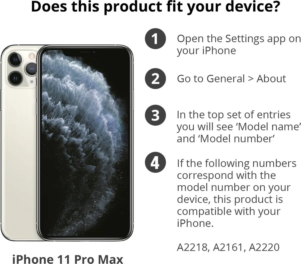 Apple iPhone 11 Pro Max Leren Hoesje MX0E2ZM/A - Zwart