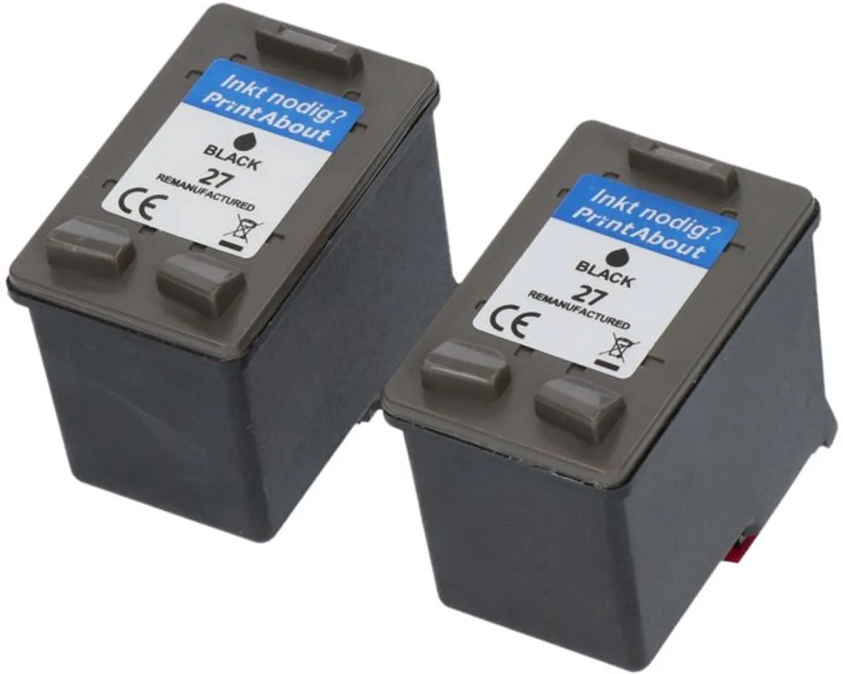 PrintAbout Inktcartridge C8727AE - Zwart 2-pack