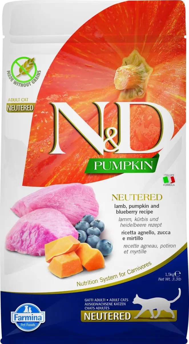 Farmina N&D Lam Pompoen Kattenvoer 1,5kg