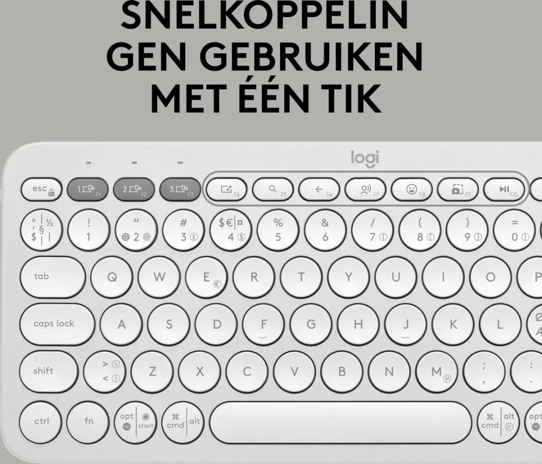Logitech Pebble Keys 2 K380s Toetsenbord - Wit - afbeelding 2 van 6