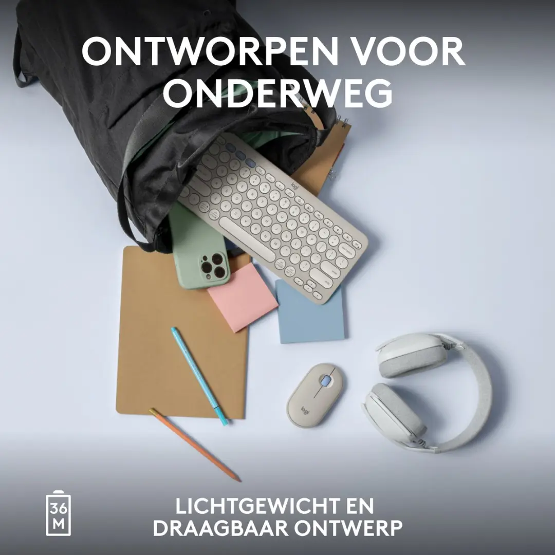 Logitech Pebble Keys 2 K380s Toetsenbord - Wit - afbeelding 6 van 6