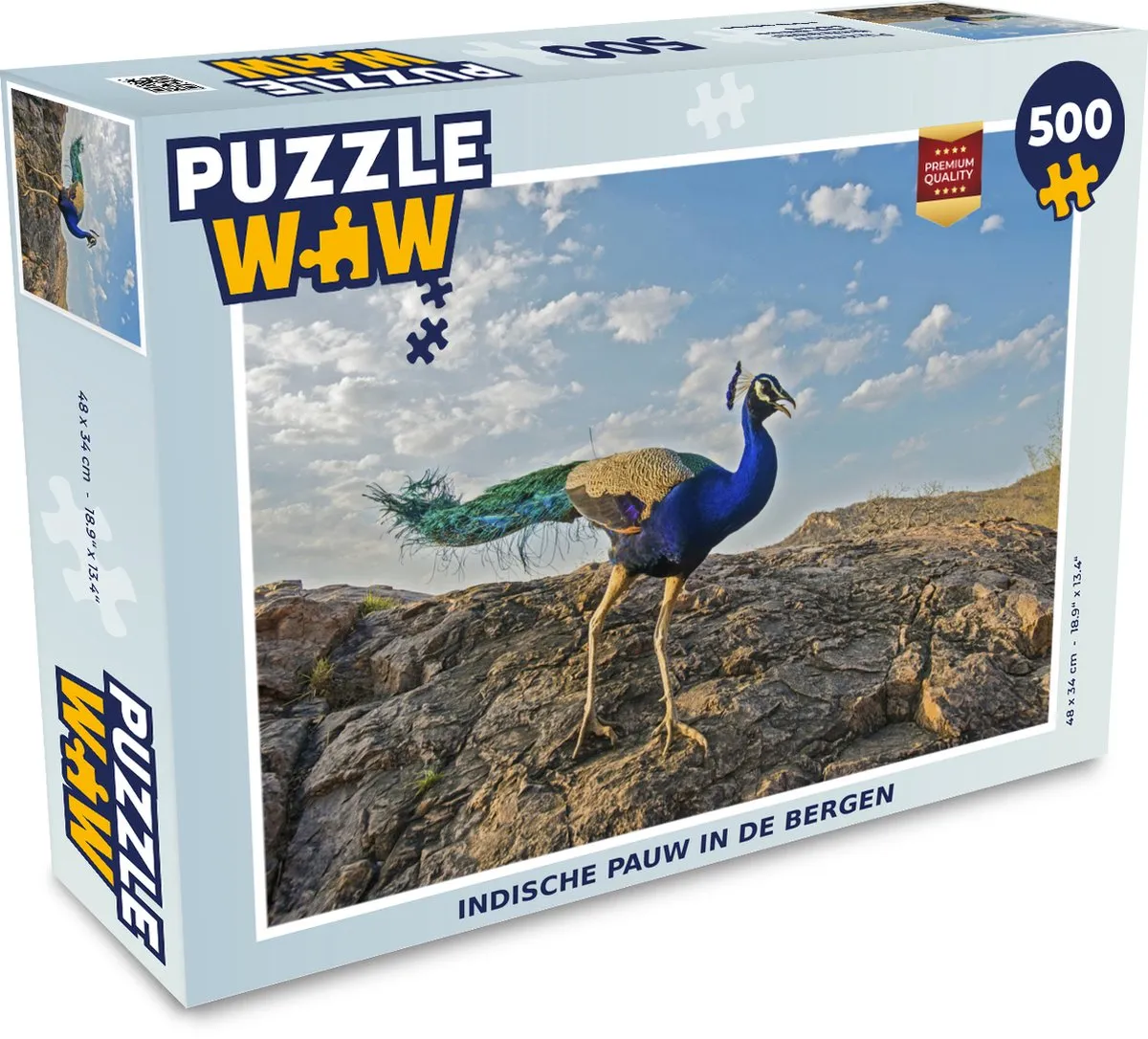 PuzzleWow Berg Legpuzzel 500 Stuks - Multicolor