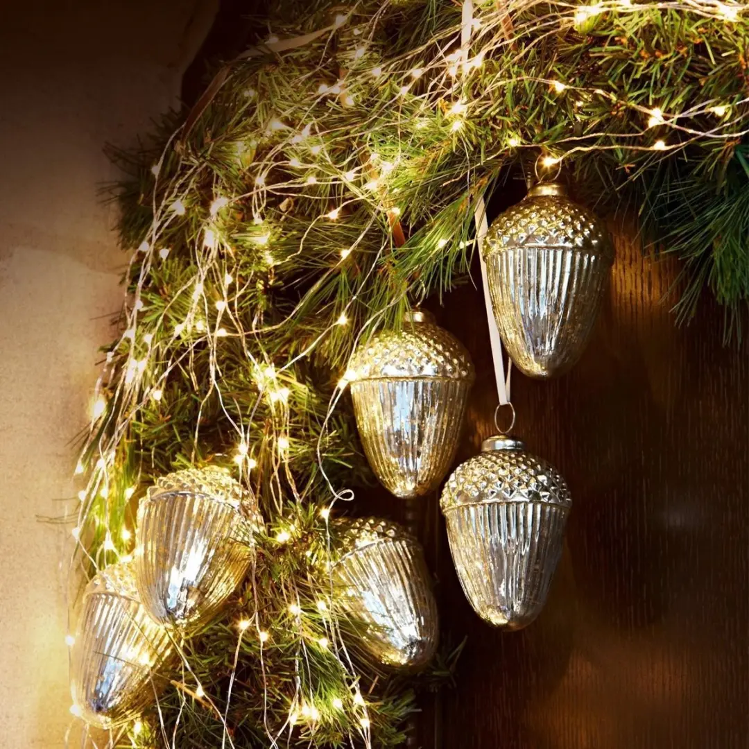 Loberon Kerstversiering Gland Antiekzilverkleurig
