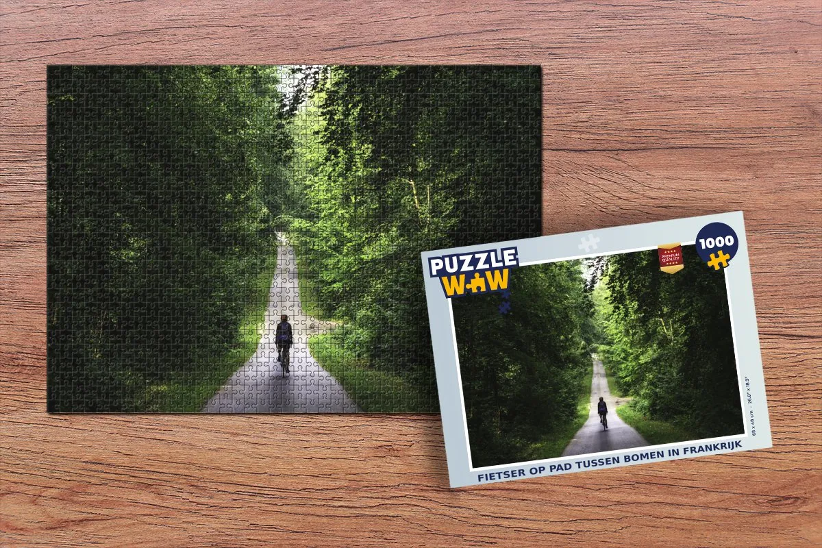 PuzzleWow Frankrijk Bomen Pad Legpuzzel 1000 Stuks - Multicolor
