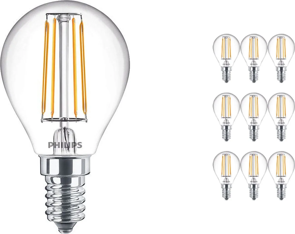 Philips Corepro LED Lustre E14 Kogel Filament 4.3W - 10 Stuks