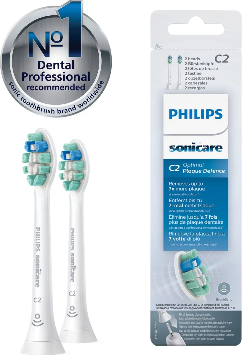 Philips Sonicare C2 HX9022/10 Opzetborstels - 2 Stuks