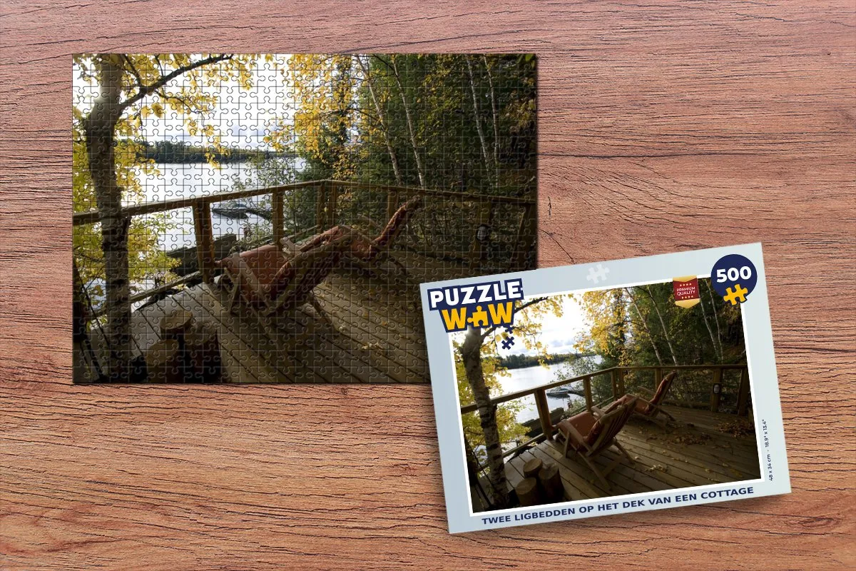 PuzzleWow Cottage Ligbedden Legpuzzel 500 Stuks - Multicolor