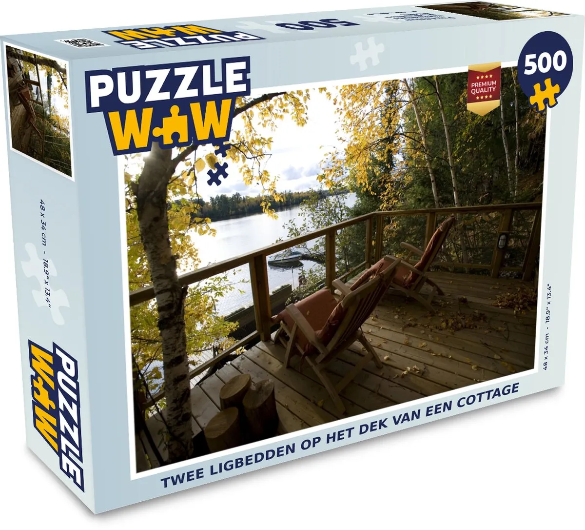 PuzzleWow Cottage Ligbedden Legpuzzel 500 Stuks