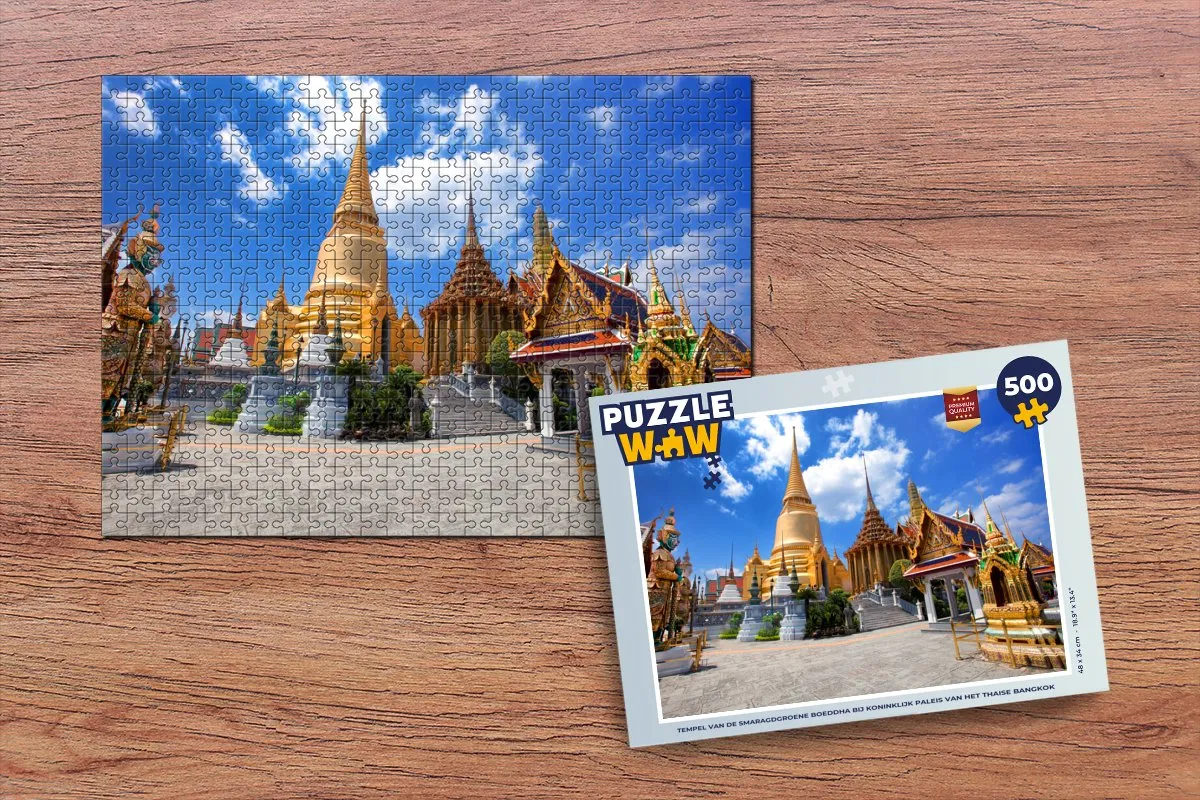 PuzzleWow Thailand Paleis Legpuzzel 500 Stuks - Multicolor