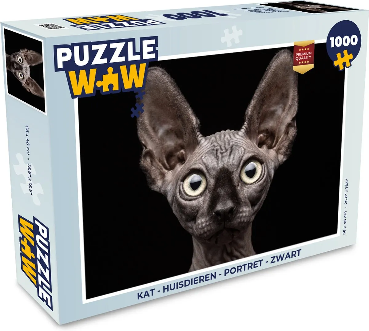 PuzzleWow Kat Portret Legpuzzel 1000 Stuks