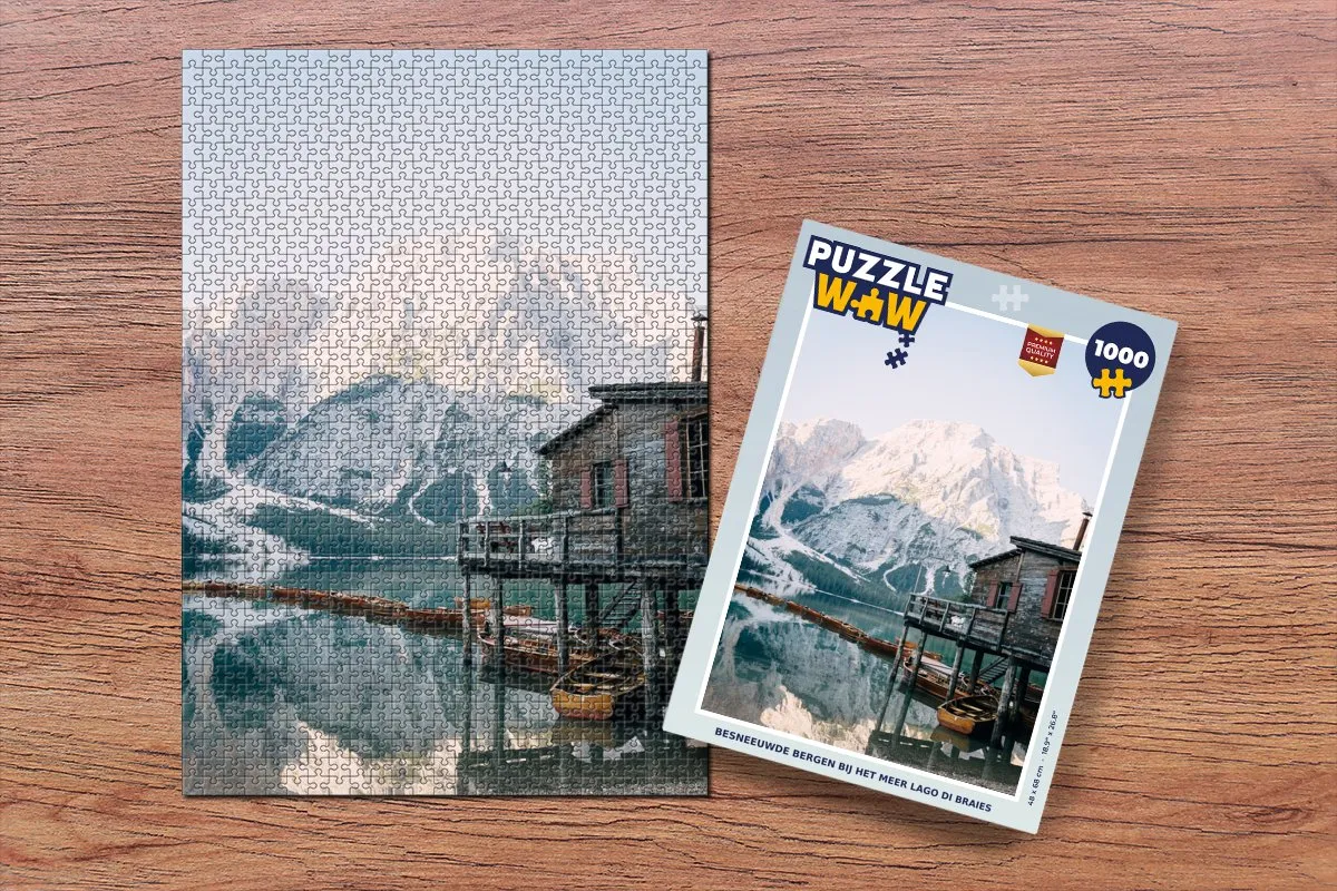 PuzzleWow Lago di Braies Puzzel 1000 Stuks - Multicolor