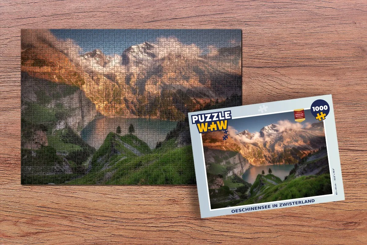 PuzzleWow Oeschinensee Legpuzzel 1000 Stuks - Multicolor
