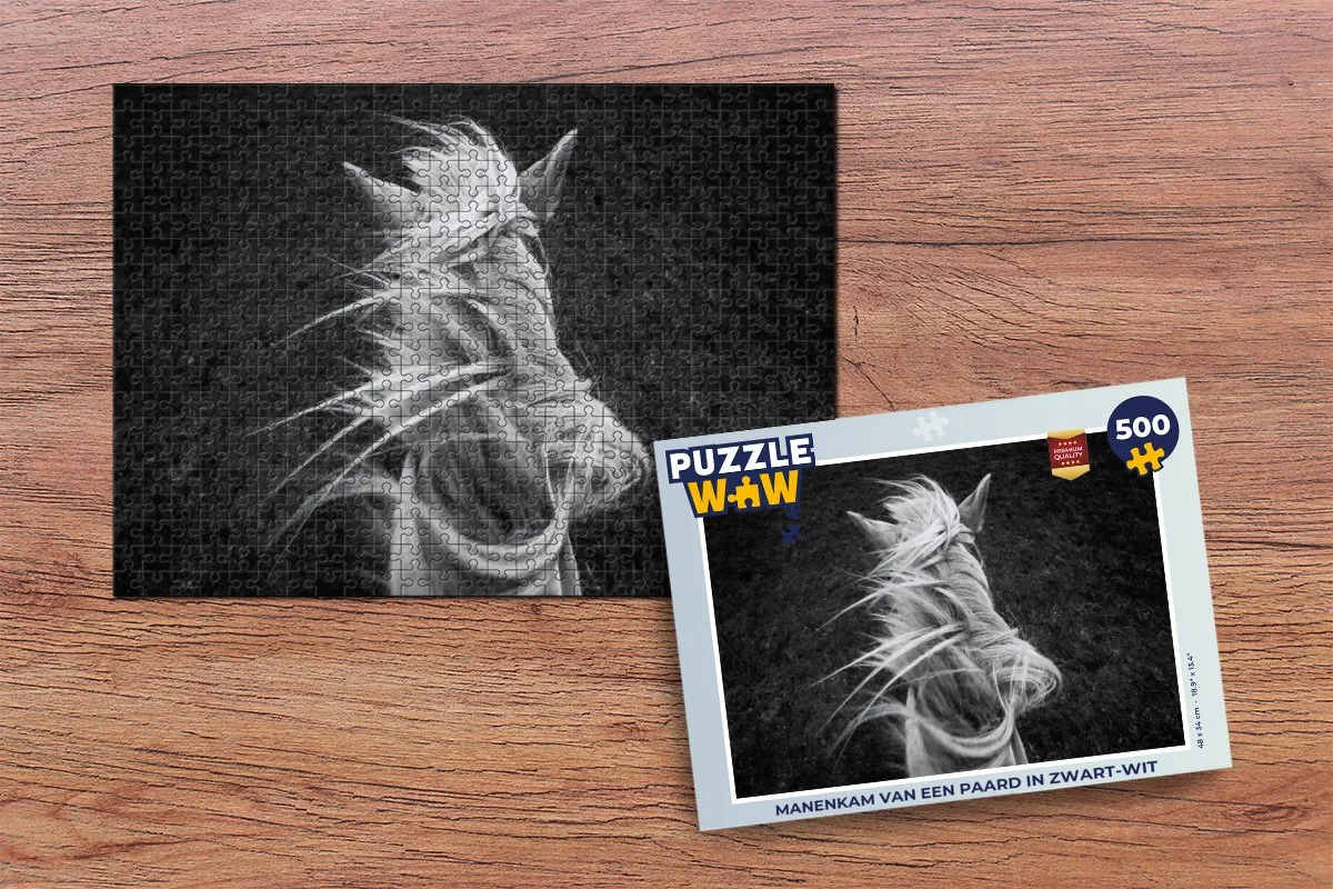 PuzzleWow Legpuzzel Paard Mane 500 Stuks - Multicolor