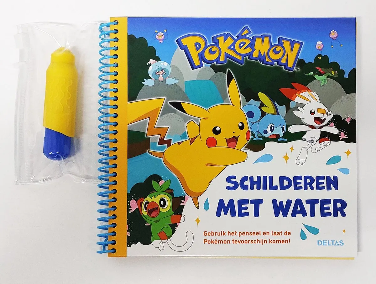 Pokémon Schilderen met water Deel 2 - Magisch Penseel - 12 Pagina's - Multikleur