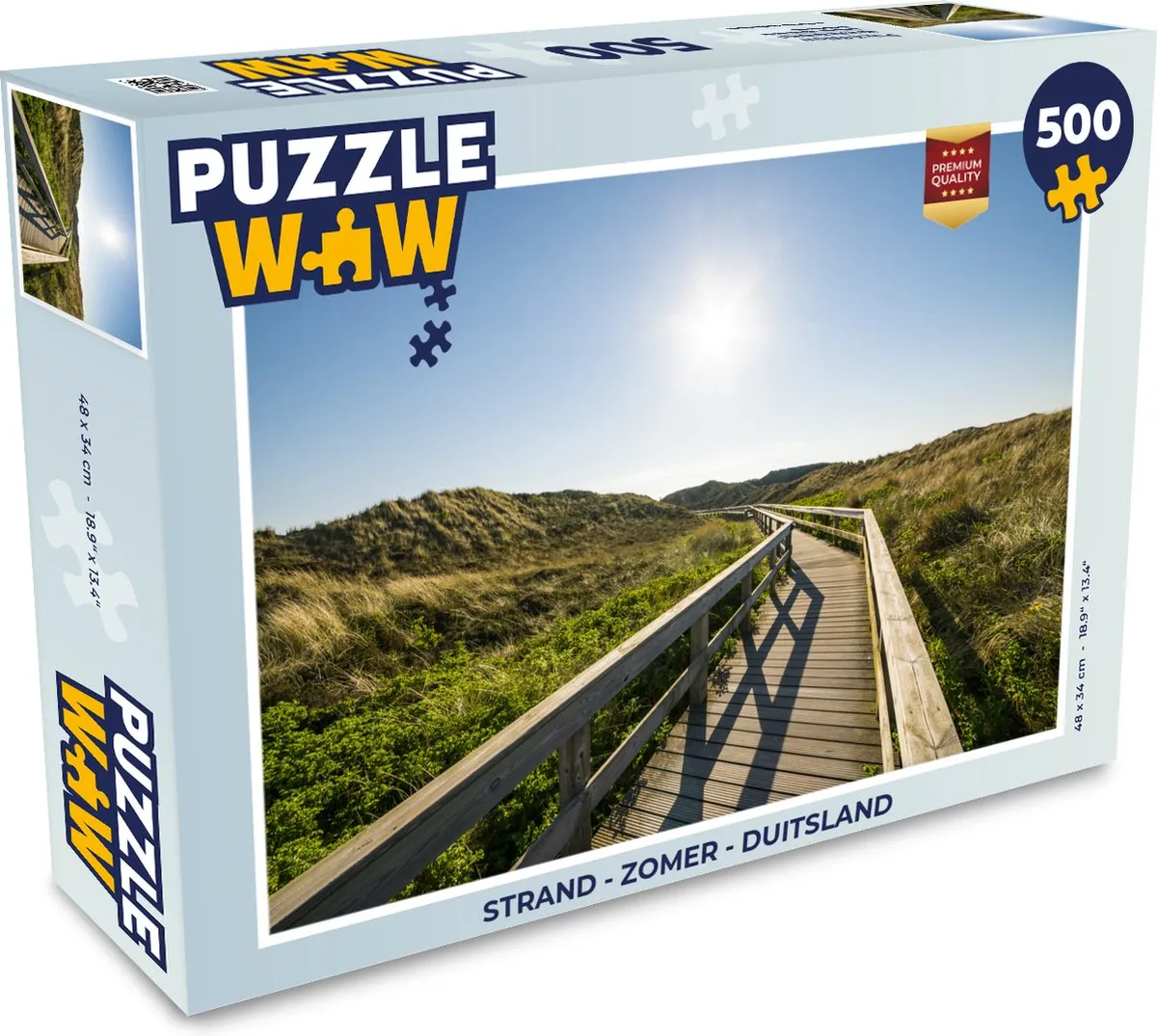 PuzzleWow Strand Legpuzzel 500 Stuks - Multicolor