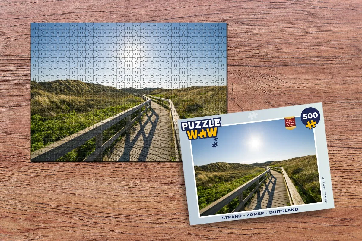 PuzzleWow Strand Legpuzzel 500 Stuks - Multicolor