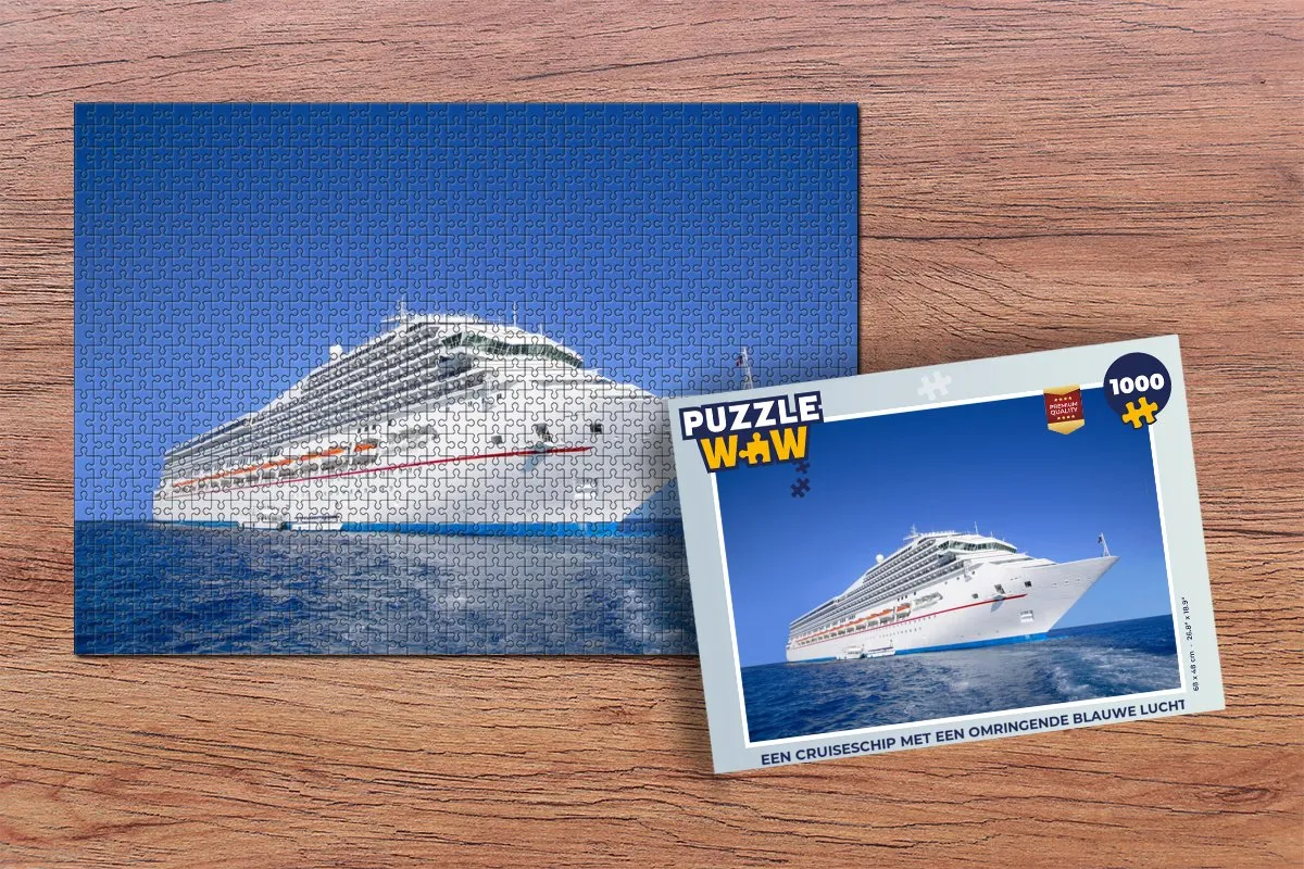 PuzzleWow Legpuzzel Cruiseschip 1000 Stuks - Multicolor