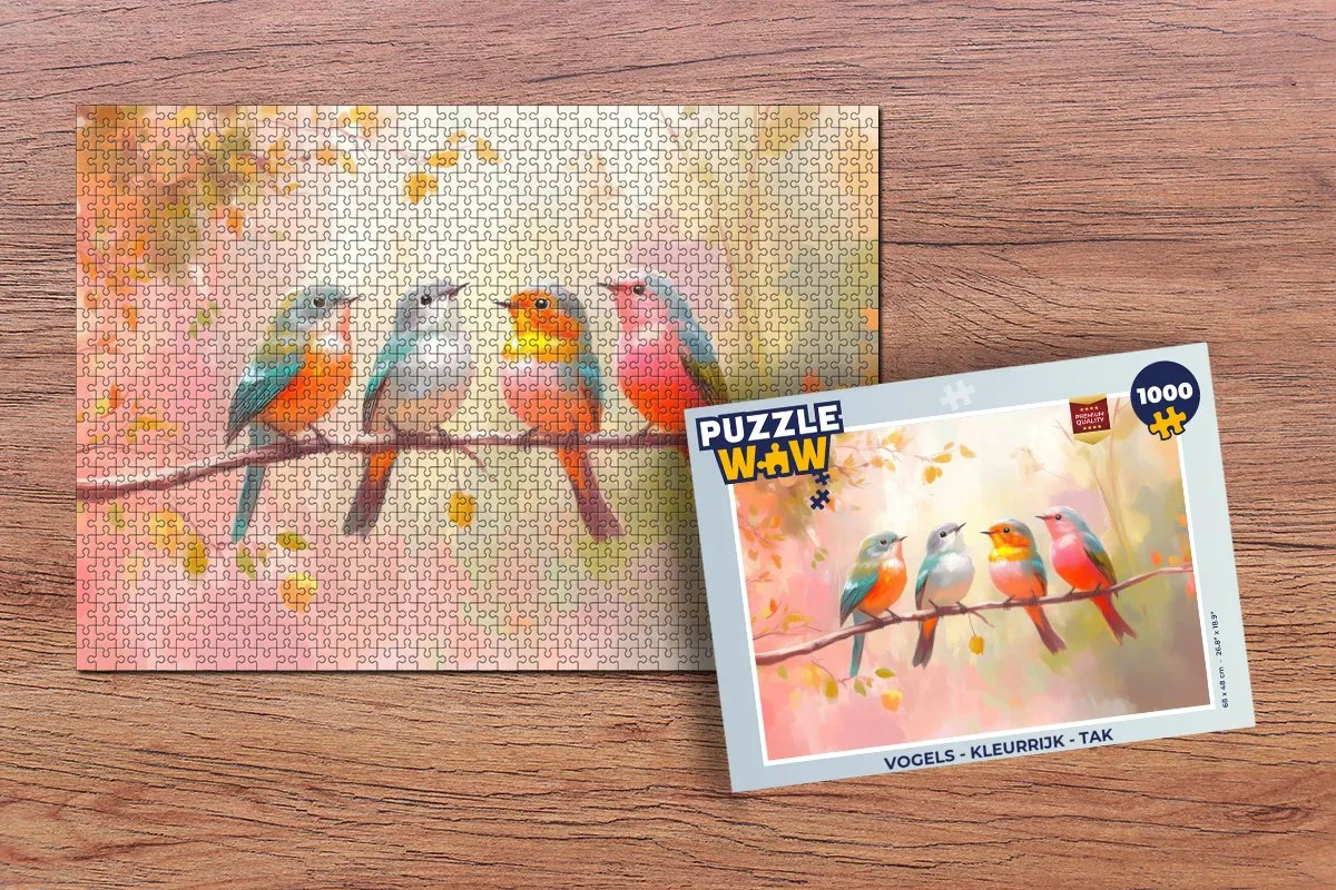 PuzzleWow Vogels Kleurrijk Legpuzzel 1000 Stuks - MPN 8721173242005