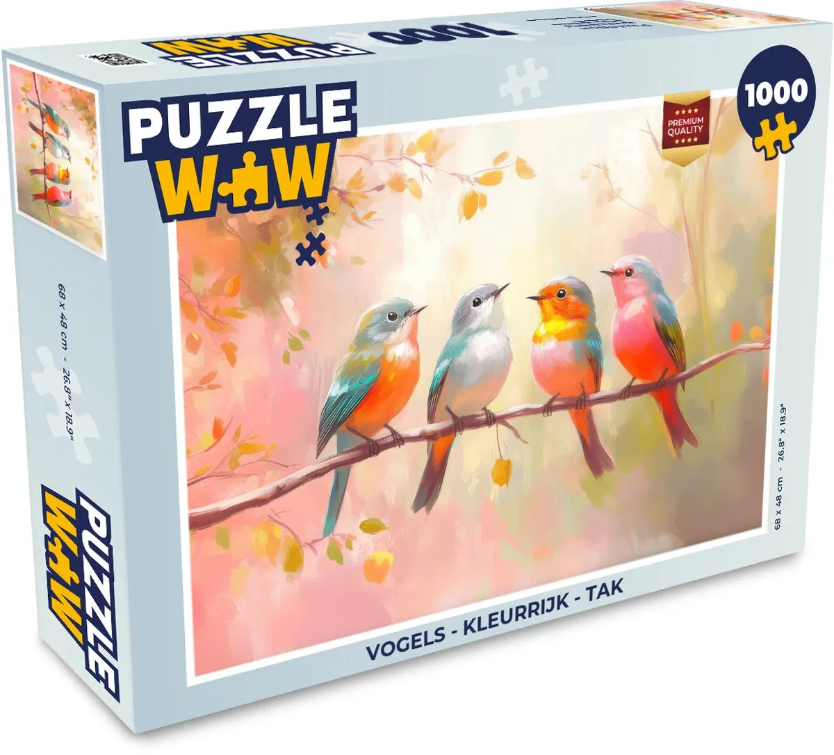 PuzzleWow Vogels Kleurrijk Legpuzzel 1000 Stuks