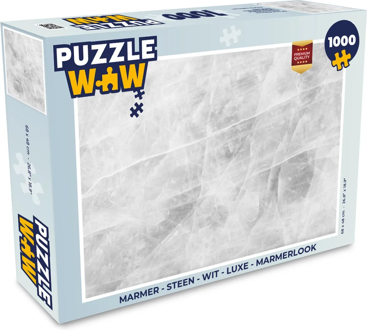 PuzzleWow Marmerlook Legpuzzel 1000 Stukken - Multicolor