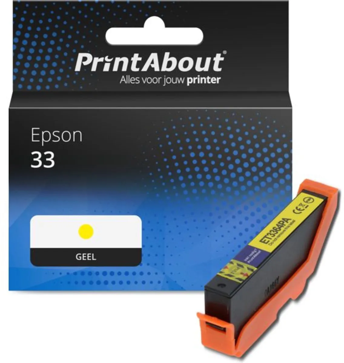 PrintAbout Inktcartridge C13T33444012 Geel