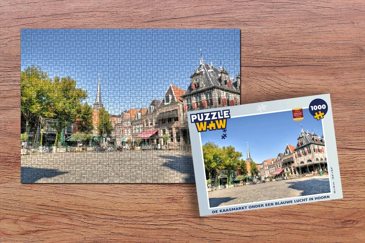 PuzzleWow Legpuzzel De Kaasmarkt Hoorn 1000 Stuks