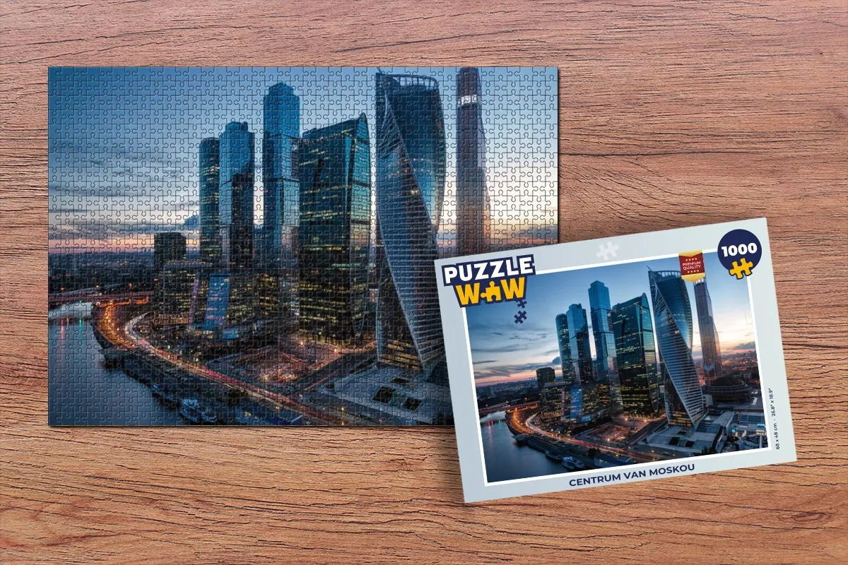 PuzzleWow Legpuzzel Moskou 1000 Stuks - Multicolor