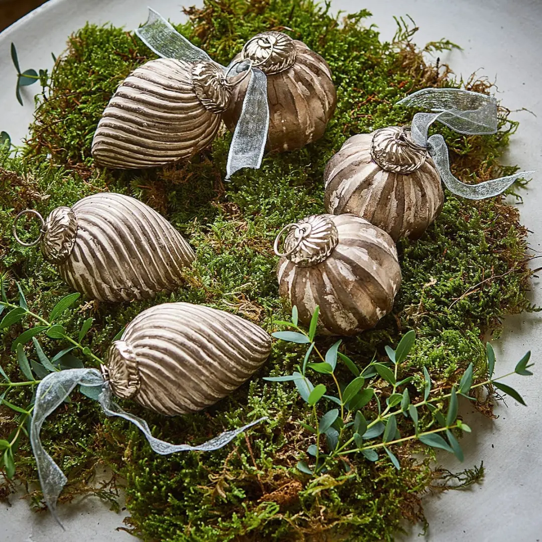 Loberon Kerstversiering Miras Antiekzilver - 6 Stuks - afbeelding 2 van 6