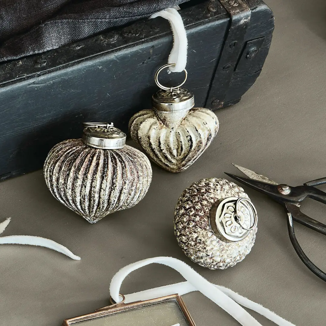 Loberon Ménoire Kerstversiering 6 Stuks - Antiek goud - afbeelding 2 van 5