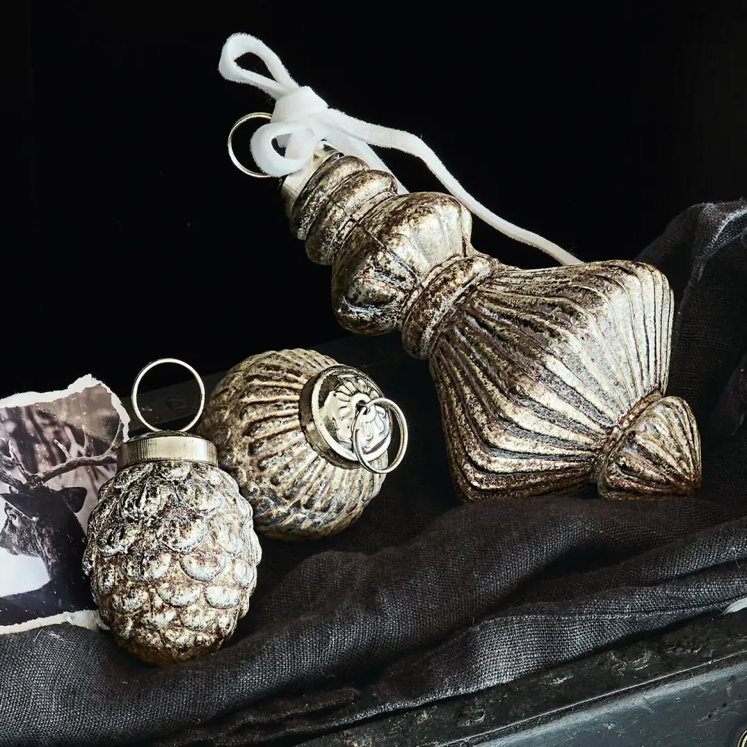 Loberon Ménoire Kerstversiering 6 Stuks - Antiek goud - afbeelding 3 van 5