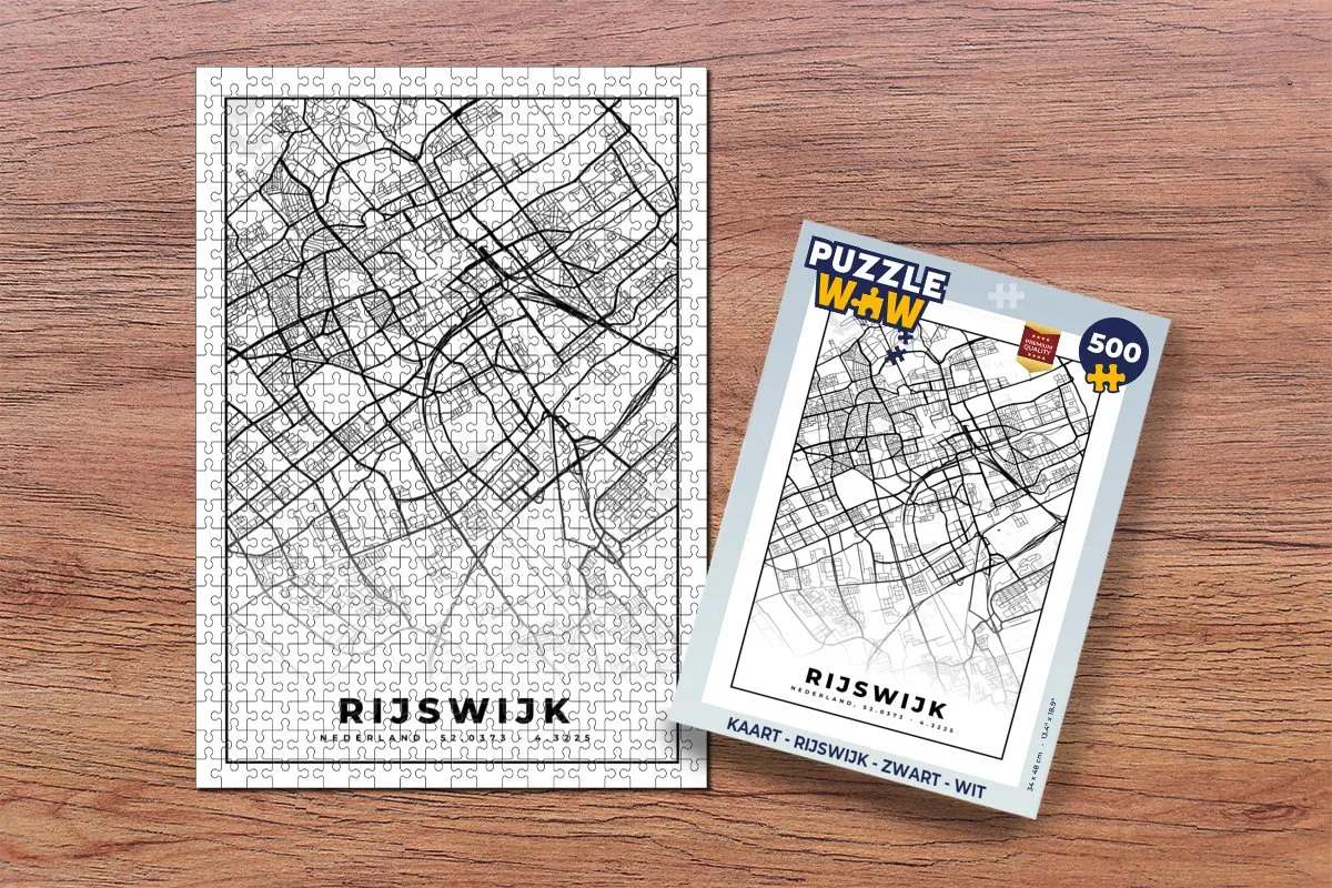 PuzzleWow Rijswijk Legpuzzel 500 Stuks - Multicolor