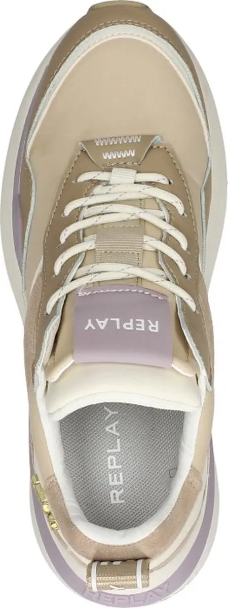 Replay Athena Run Sneakers Laag - beige - Maat 37 - afbeelding 5 van 6
