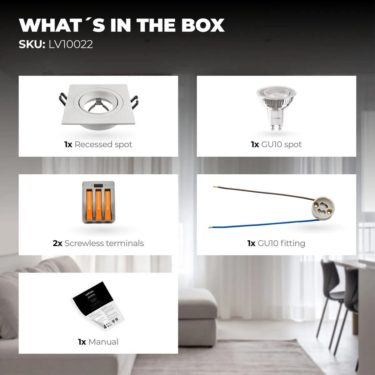 Ledvion Sevilla Inbouwspot 3W - 4000K - Ø92mm - Wit