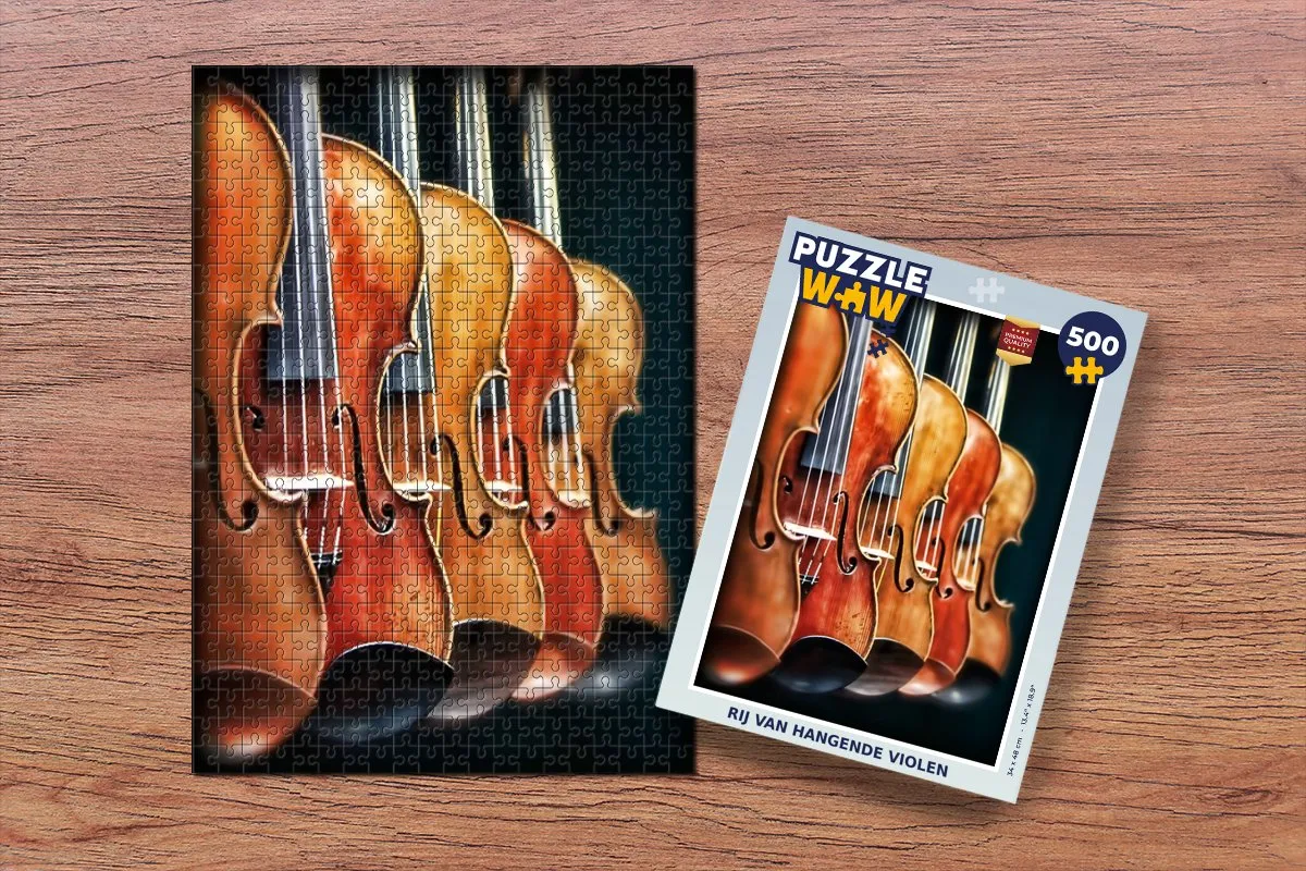 PuzzleWow Rij van Hangende Violen Legpuzzel 500 Stuks