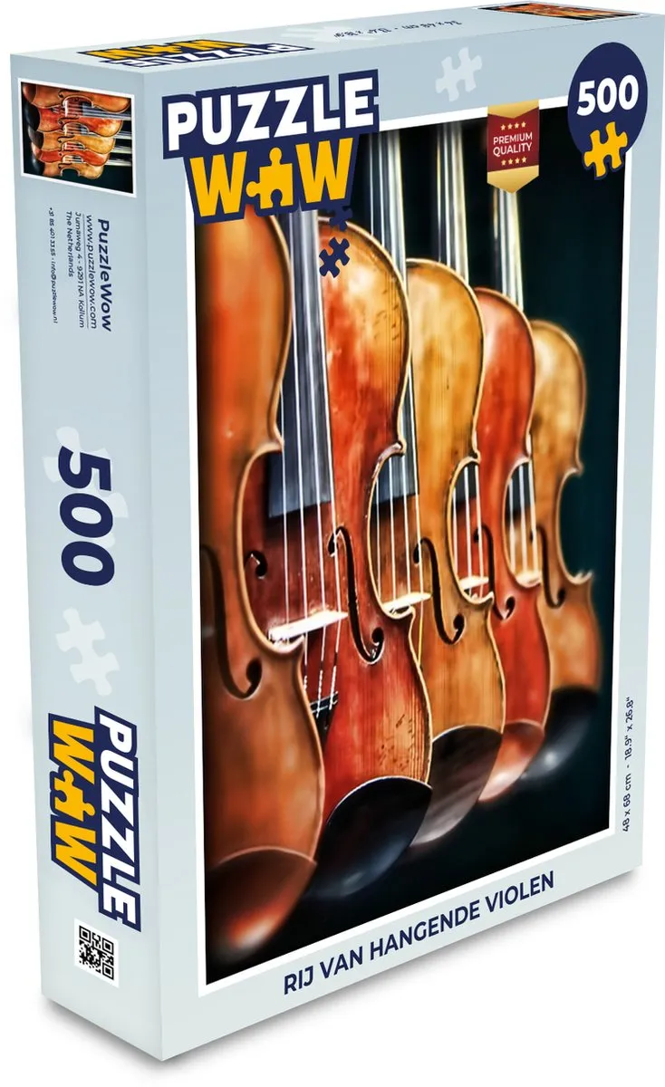 PuzzleWow Rij van Hangende Violen Legpuzzel 500 Stuks - Multicolor