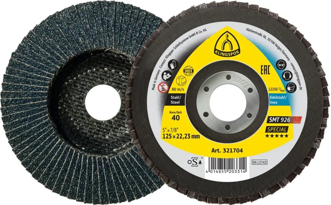 Klingspor lamellenschijf staal/rvs smt926k60 ( a 1 st )