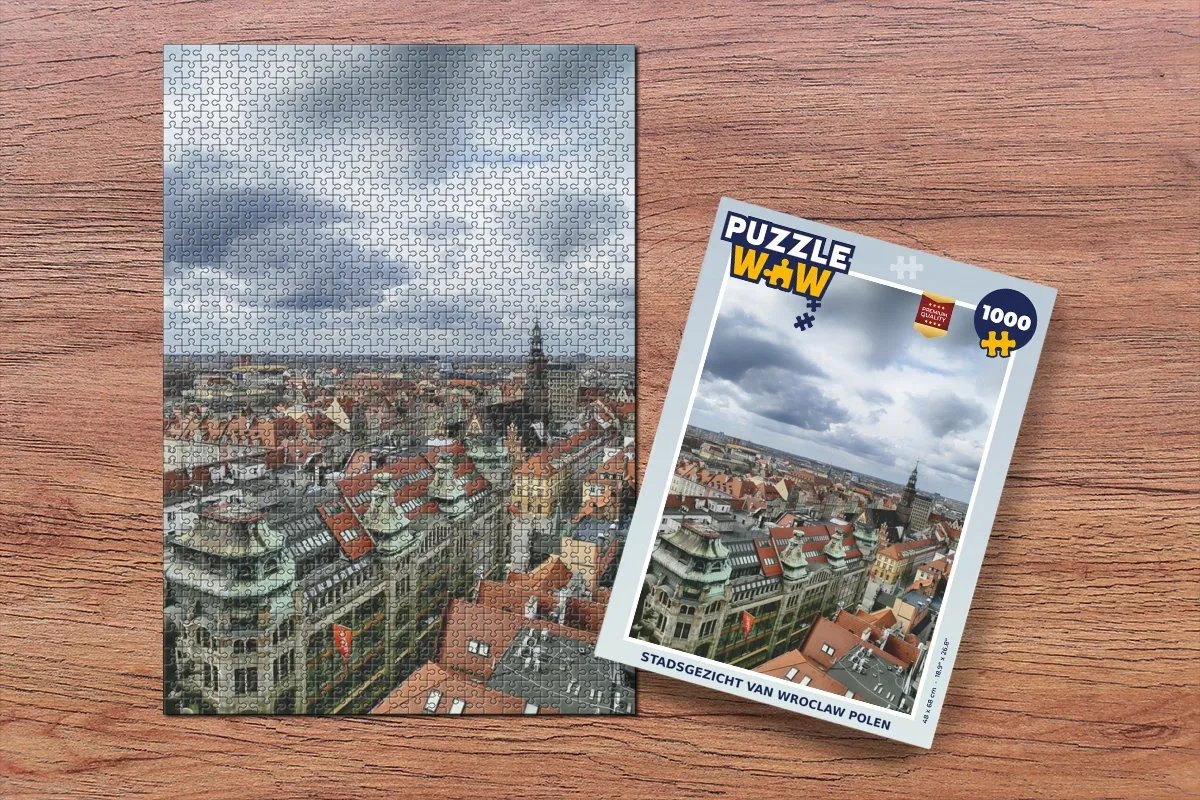 PuzzleWow Legpuzzel Wroclaw Polen 1000 Stuks - Multicolor