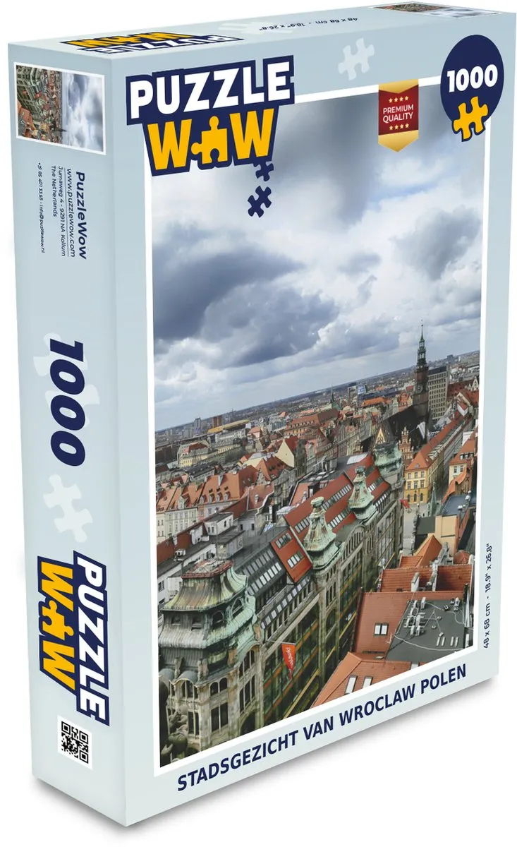 PuzzleWow Legpuzzel Wroclaw Polen 1000 Stuks