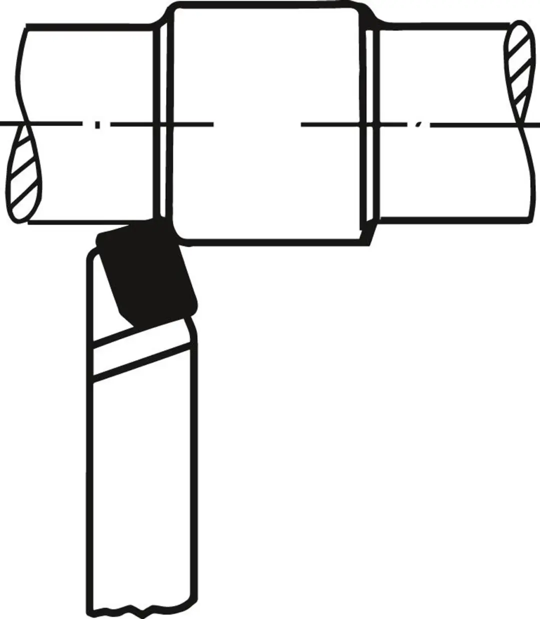 Neutral Wilke Draaibeitel DIN4971 32x32mm Links P25/30