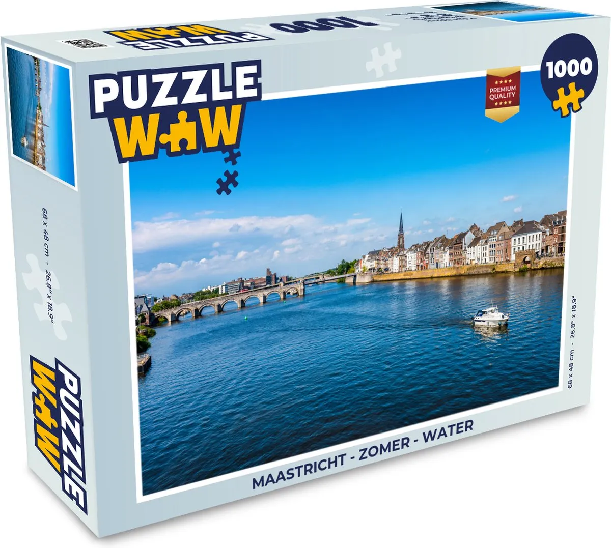 PuzzleWow Maastricht Zomer Water Legpuzzel 1000 Stuks
