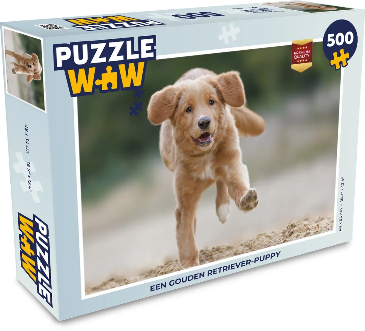 PuzzleWow Gouden Retriever Puzzel 500 Stuks - Multicolor